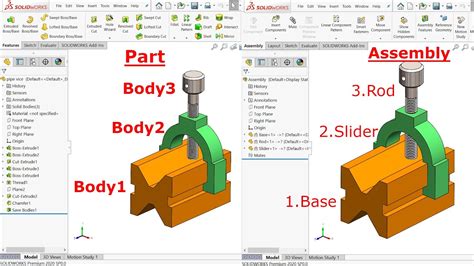 solidworks multibody part to assembly